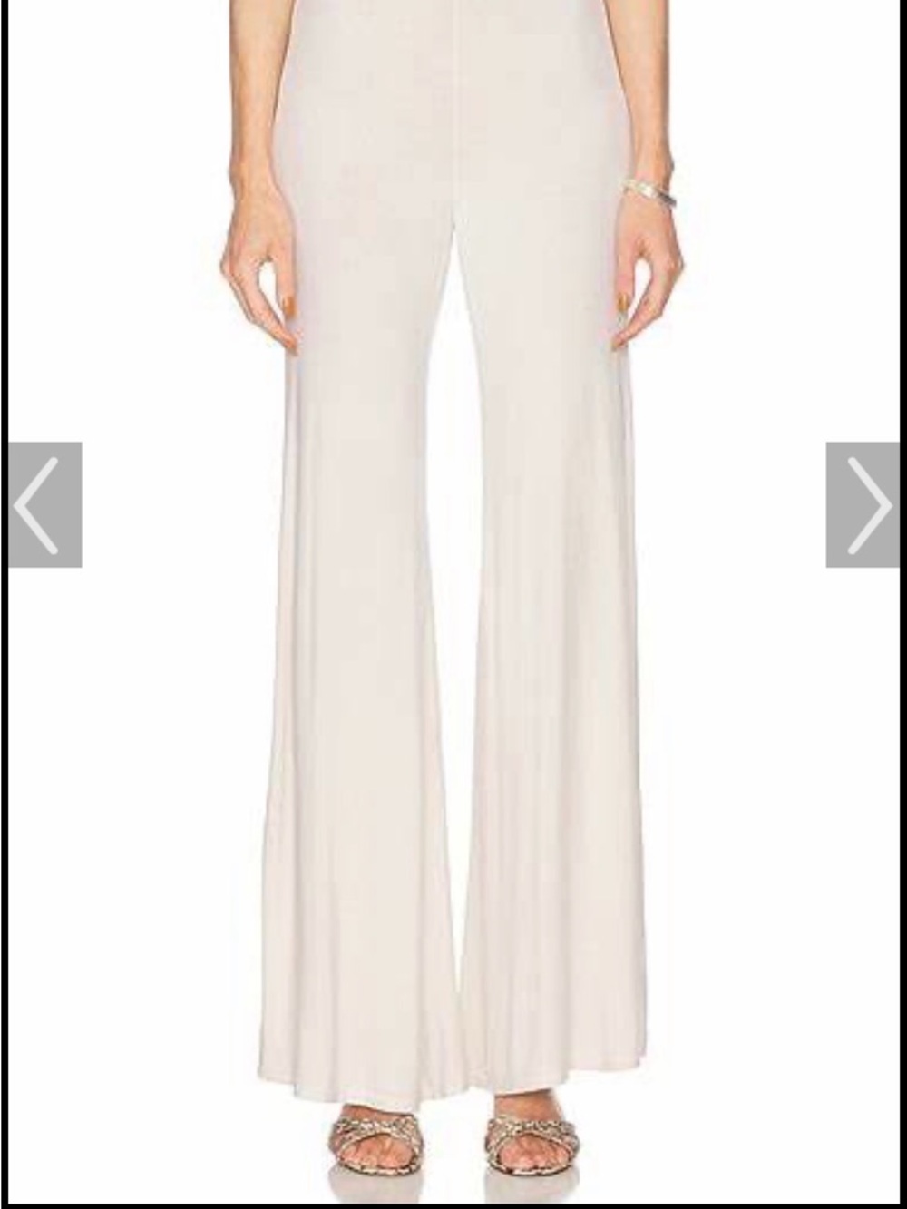 Enza Costa Silk Jersey Bias Pants Wide Leg - Cream
